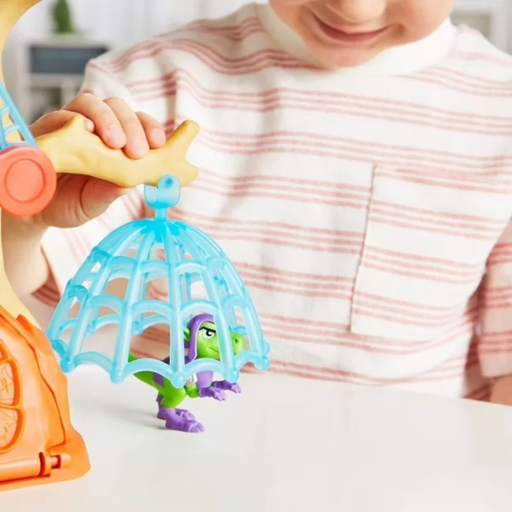 Spidey & His Amazing Friends Dino-Webs Treehouse Playset- Spidey & Goblin Raptor - Picture 7 of 11